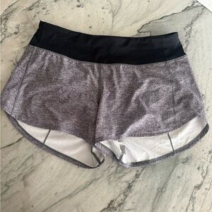 lululemon athletica Black and Gray Athletic Shorts